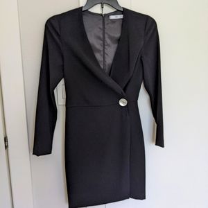COPY - Women black blazer dress long sleeve
